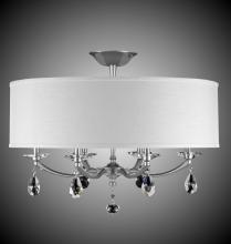 American Brass & Crystal FM5496-O-32G-36G-ST-GL - Six Light Flush Mount
